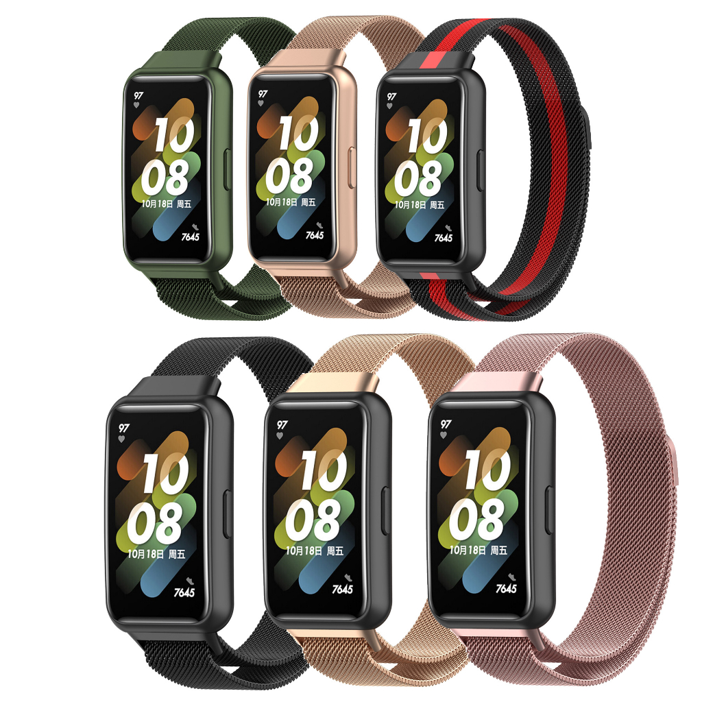 Dây Đeo Inox milanese Cho Đồng Hồ Thông Minh huawei band 7 huawei band7