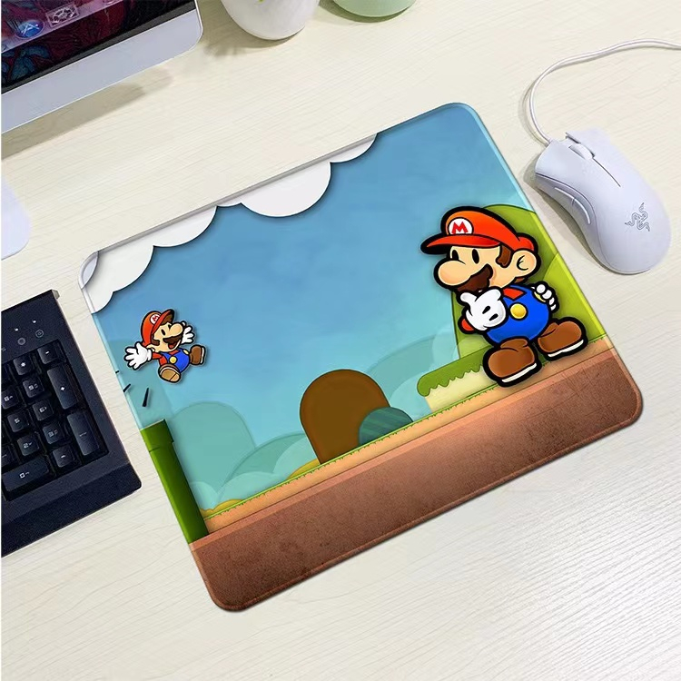 Tấm Lót Chuột Và Bàn Phím Máy Tính Họa Tiết mario Dễ Thương