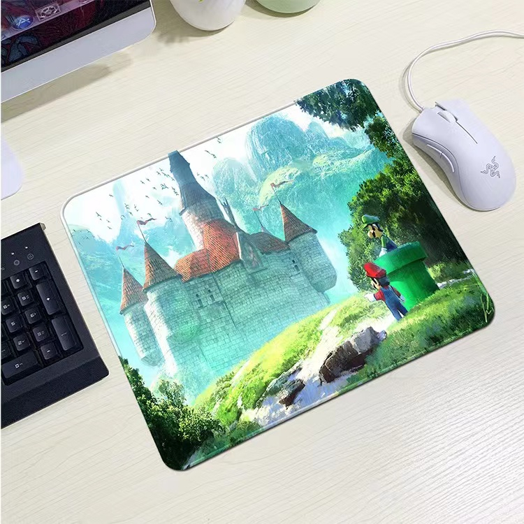 Tấm Lót Chuột Và Bàn Phím Máy Tính Họa Tiết mario Dễ Thương