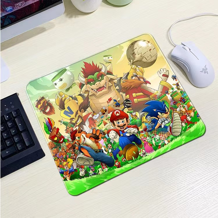 Tấm Lót Chuột Và Bàn Phím Máy Tính Họa Tiết mario Dễ Thương