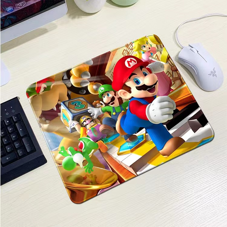 Tấm Lót Chuột Và Bàn Phím Máy Tính Họa Tiết mario Dễ Thương