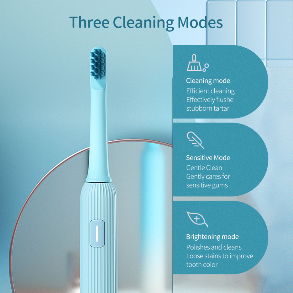 Bàn Chải Đánh Răng Điện xiaomi youpin enchen 5, ipx7 Chống Thấm Nước, 3 Chế Độ Làm Sạch Loại c Cho Nam Và Nữ