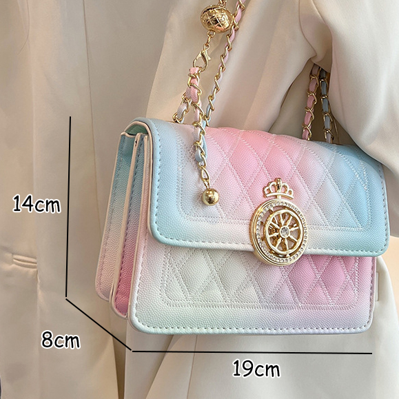 Túi đeo chéo nữ Túi đeo chéo chuỗi kim cương đơn giản