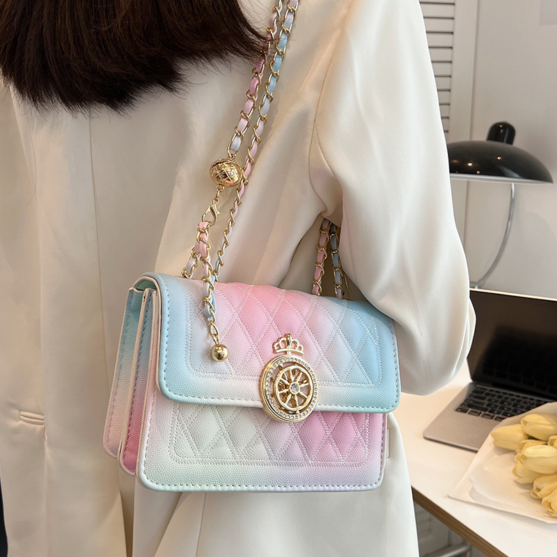 Túi đeo chéo nữ Túi đeo chéo chuỗi kim cương đơn giản