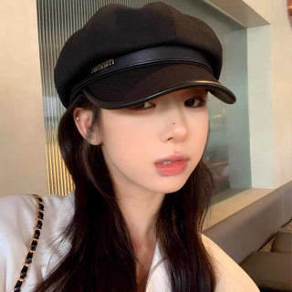 Mũ beret Màu Đen Phong Cách retro Nhật Bản Cao Cấp