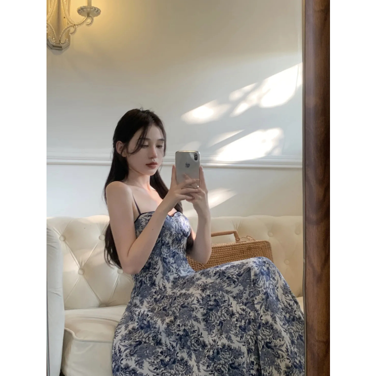 Set Đầm Hai Dây Và Áo Choàng Chống Nắng Phong Cách retro Cho Nữ 5.16
