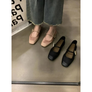 Giày Đơn Nữ Pháp Chiều Gió Cao Cấp Cảm Giác Mềm Mại Cổ Tích Màu Hồng Mary Jane Bằng Da Nhỏ Mùa Thu Giày Ba Lê