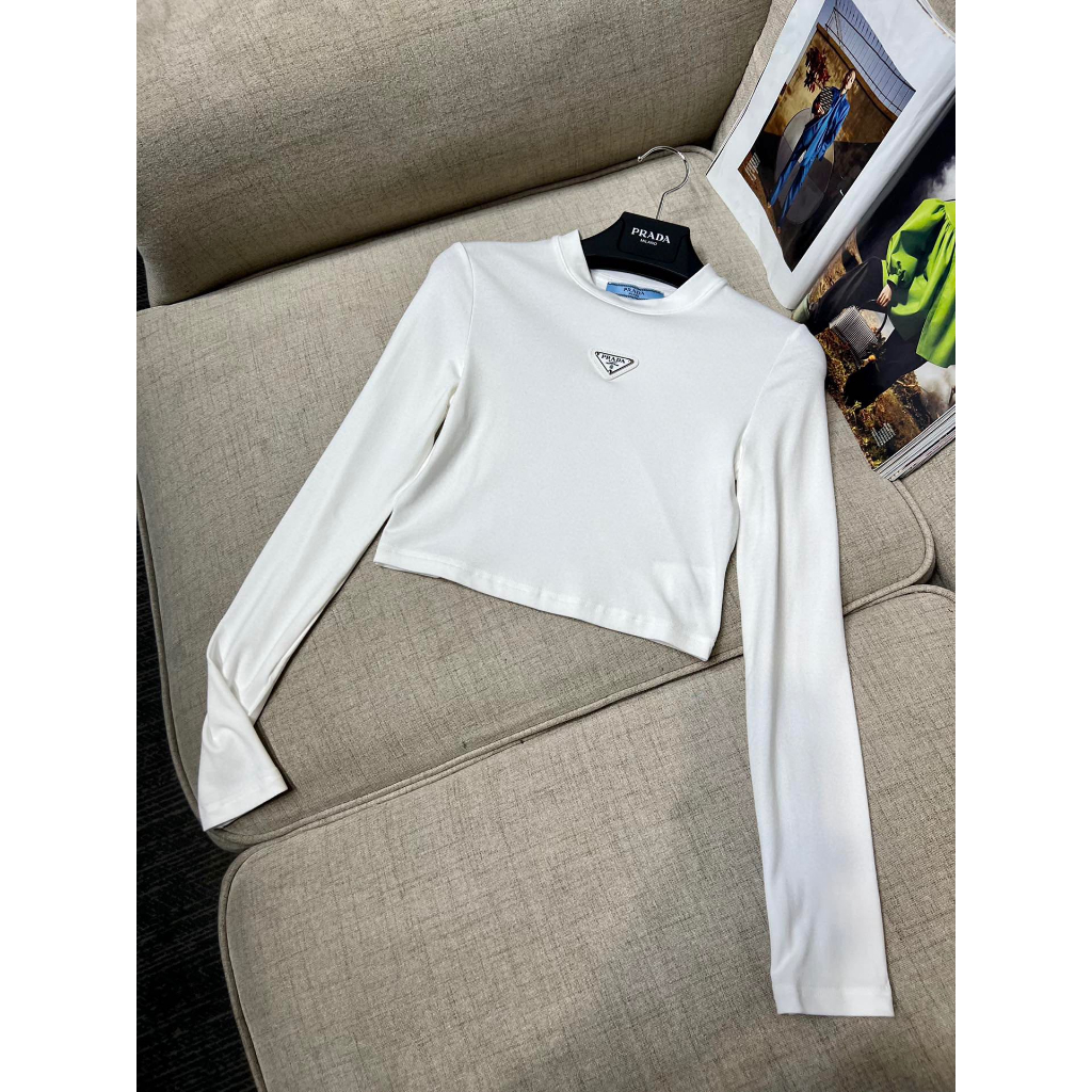 Áo Thun cotton Tay Dài Kiểu Dáng Trẻ Trung Năng Động Cho Nữ