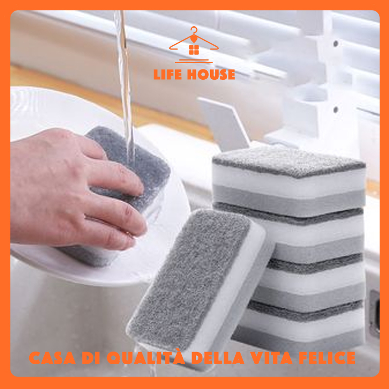 Miếng Bọt Biển Rửa Chén Hai Mặt Đa Chức Năng Dùng Trong Nhà Bếp