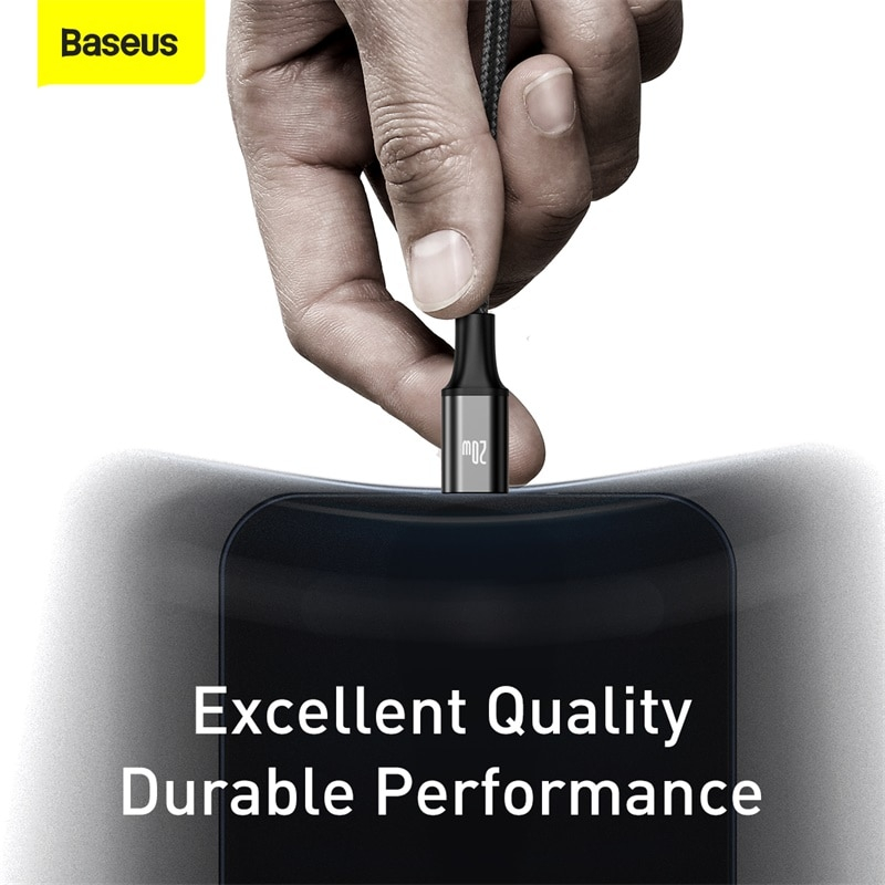 Baseus Dây Cáp Sạc 20w 1.5m pd 3 Trong 1 usb type c Cho iphone 14 12 xs max macbook ipad pro samsung xiaomi micro usb