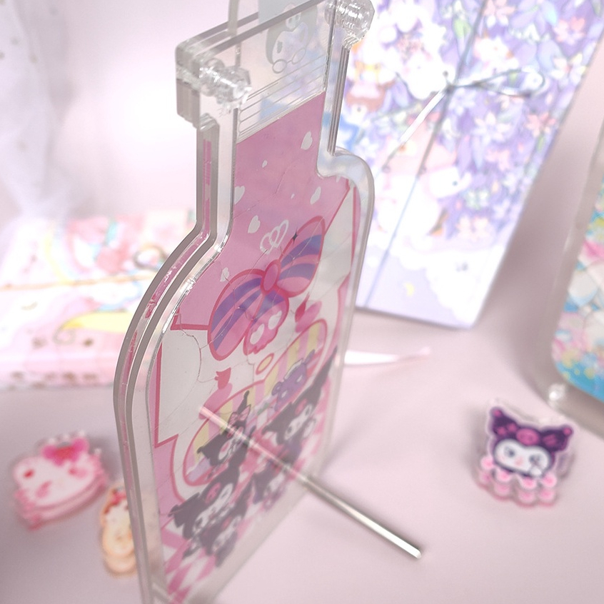 Sanrio Kuromi Kumamon DIY Thú Cưng Trong Chai Sanrio Bằng Acrylic Để Bàn Trang Trí Sinh Nhật Tốt Nhất 18cm Để Bàn Trang Trí