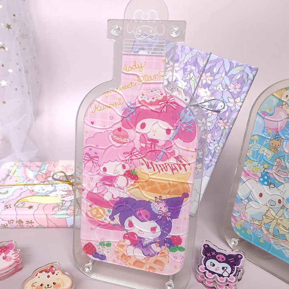 Sanrio Kuromi Kumamon DIY Thú Cưng Trong Chai Sanrio Bằng Acrylic Để Bàn Trang Trí Sinh Nhật Tốt Nhất 18cm Để Bàn Trang Trí