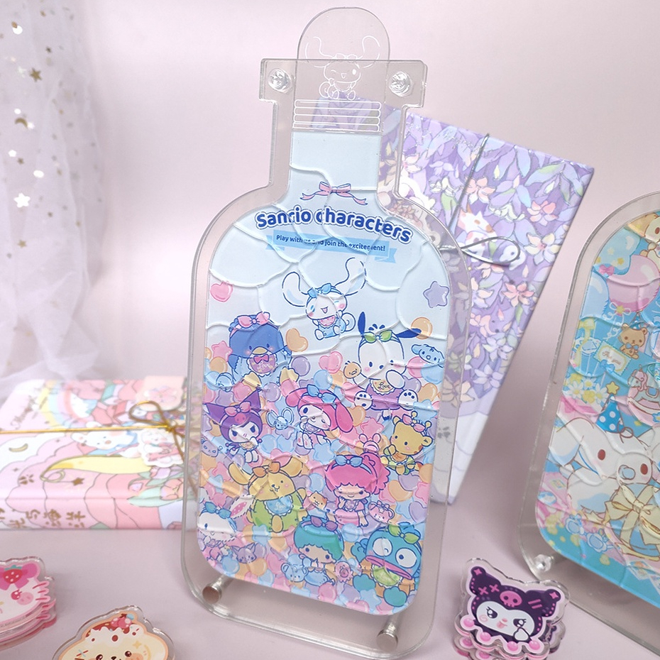 Sanrio Kuromi Kumamon DIY Thú Cưng Trong Chai Sanrio Bằng Acrylic Để Bàn Trang Trí Sinh Nhật Tốt Nhất 18cm Để Bàn Trang Trí