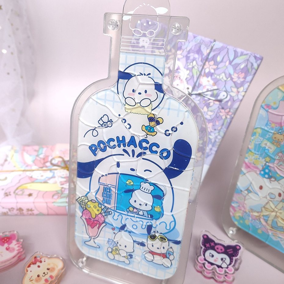 Sanrio Kuromi Kumamon DIY Thú Cưng Trong Chai Sanrio Bằng Acrylic Để Bàn Trang Trí Sinh Nhật Tốt Nhất 18cm Để Bàn Trang Trí