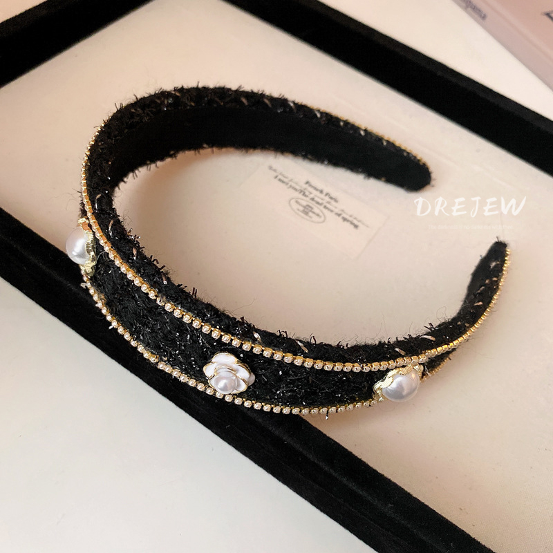 Băng Đô Cài Tóc Đính Hoa Ngọc Trai Thời Trang Cao Cấp Cho Nữ