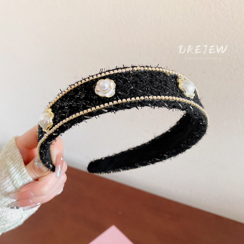 Băng Đô Cài Tóc Đính Hoa Ngọc Trai Thời Trang Cao Cấp Cho Nữ