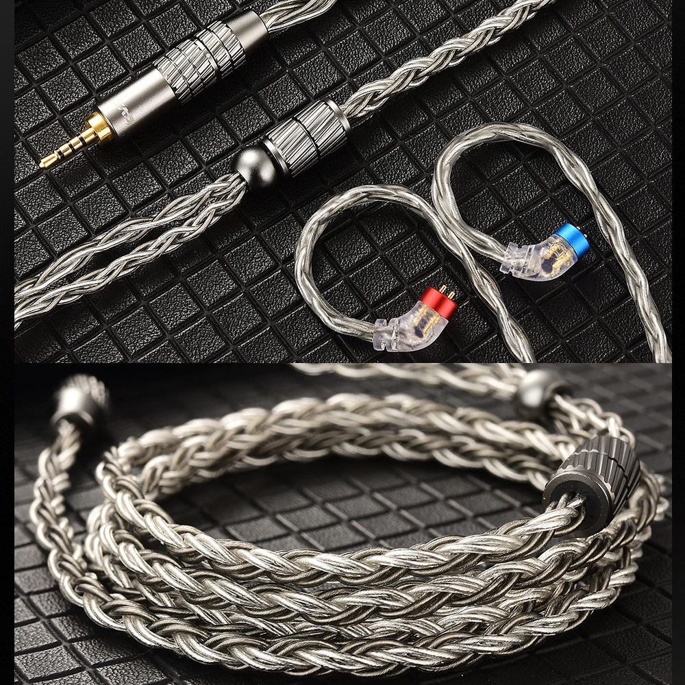 Faeal cvj ts800 Dây Cáp Nâng Cấp Tai Nghe 200 Lõi Mạ Bạc 2.5 / 3.5 / 4.4mm