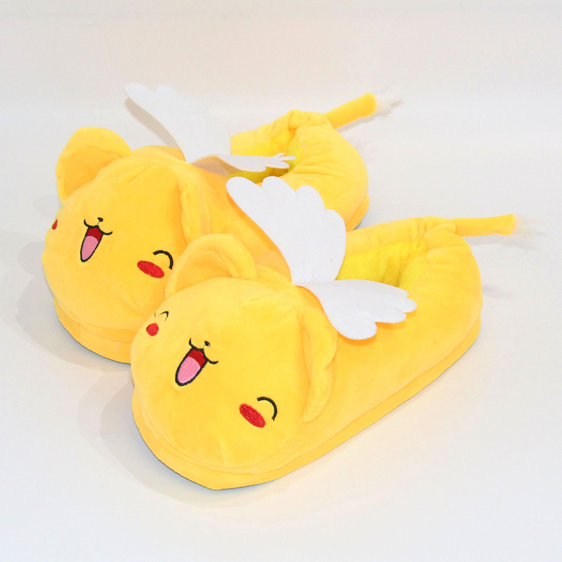 Dép Bông Đi Trong Nhà Hình Hoạt Hình Thủ Lĩnh Thẻ Bài sakura 28cm Giữ Ấm Mùa Đông Cho Nam Nữ