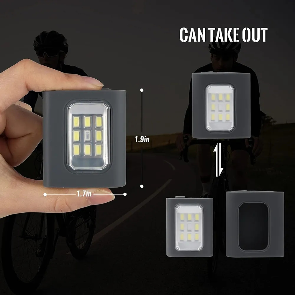 Bộ 2 Đèn led Cảnh Báo Chạy Bộ Sạc usb-c Rảnh Tay Cho Ánh Sáng Ban Đêm Có Kẹp Nam Châm Mạnh