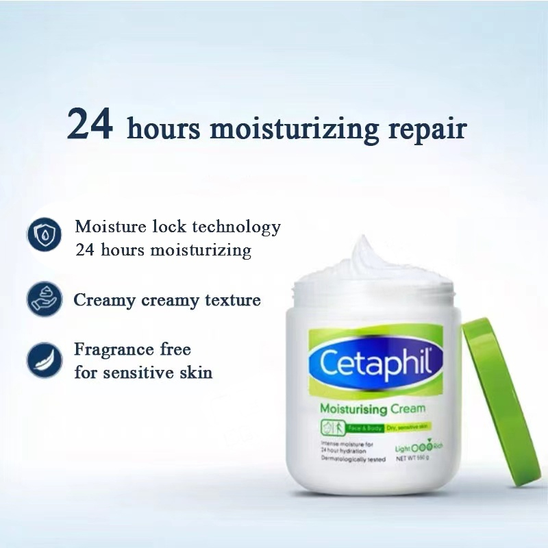 Kem Dưỡng ẩm Cetaphil moisturising Cream 550g giữ ẩm, cấp nước, làm căng bóng da cho da khô và nhạy cảm