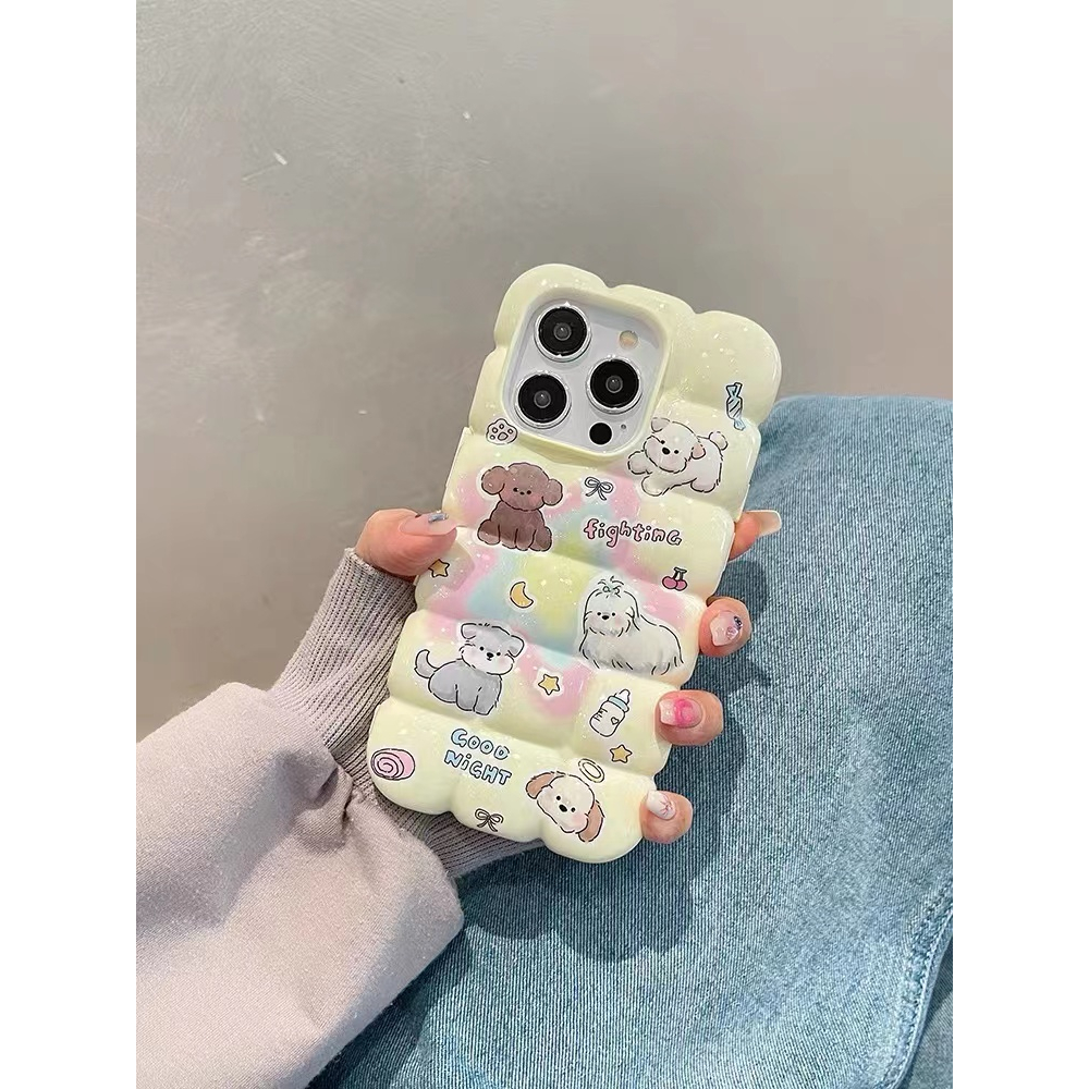 Ốp Điện Thoại Tpu Mềm In Hình Chú Cún Dễ Thương Cho iphone 15Pro 15 14 14promax 14pro 12pro 13pro