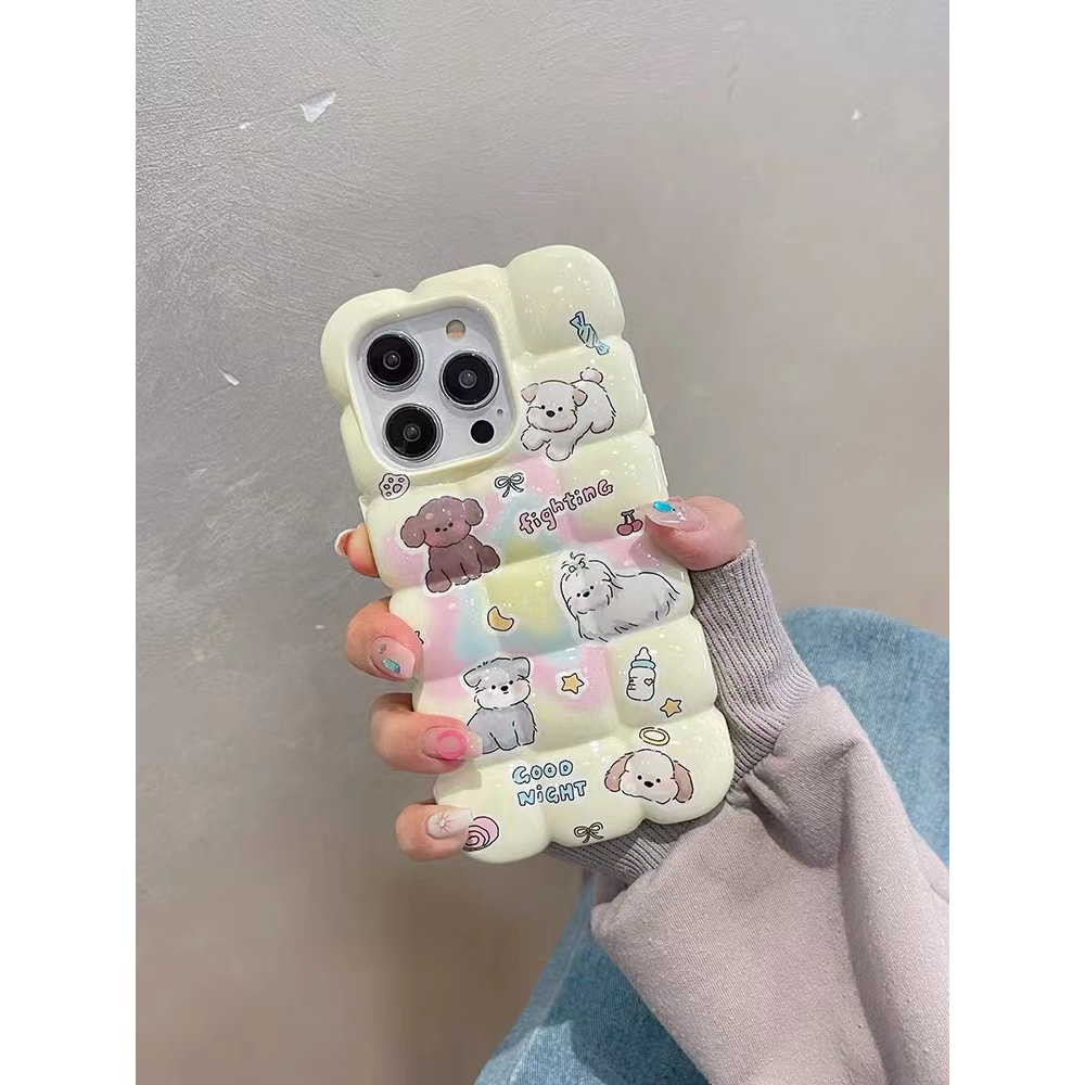 Ốp Điện Thoại Tpu Mềm In Hình Chú Cún Dễ Thương Cho iphone 15Pro 15 14 14promax 14pro 12pro 13pro