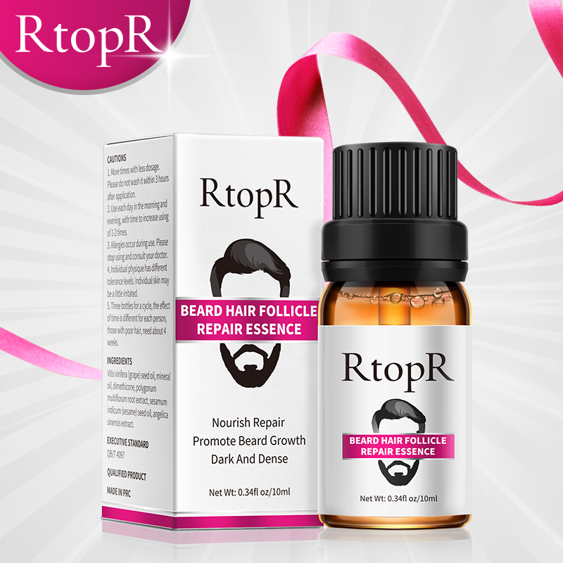 Tinh dầu dưỡng RTOPR kích thích mọc râu tóc lông mày dưỡng ẩm mềm mịn dành cho nam 10ml