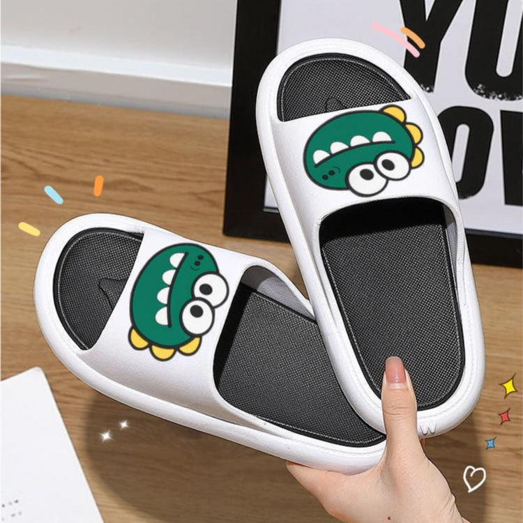 Dép Nam Và Nữ Họa tiết khủng long dễ thương Cỡ 36-45