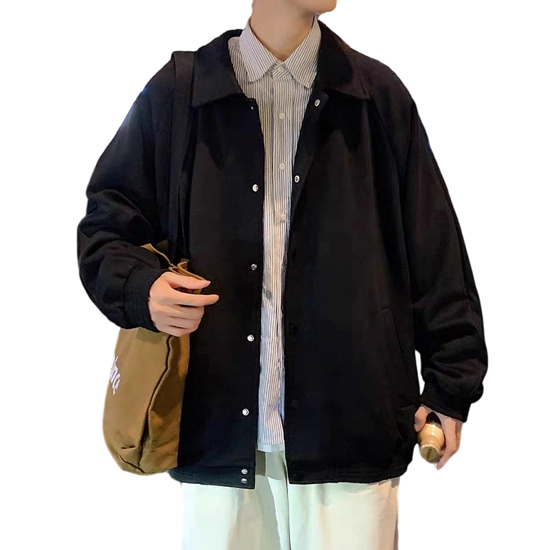 Esea Áo Khoác Tay Dài Màu Trơn Đơn Giản Phong Cách harajuku Nhật Bản Phổ Biến Cho Nam Và Nữ