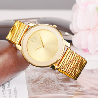 Wwoor Đồng Hồ Quartz Siêu Mỏng Chống Thấm Nước Chất Liệu Thép Không Gỉ Với Dây Đeo Dạng Lưới Cho Nữ 8889l