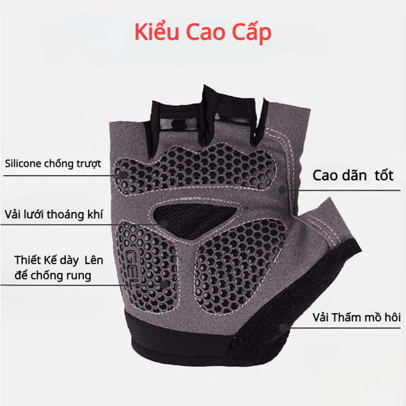 Găng Tay Thể Thao Nửa Ngón Chống Trượt Thống Khí Tập Gym/Yoga Tập Xà Đợn Cho Nam và Nữ