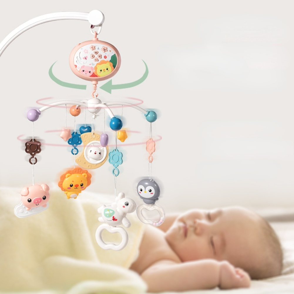 Treo Nôi Cho Bé có Nhạc Xoay 360 Độ Điều khiển từ xa - LUCKYBABY