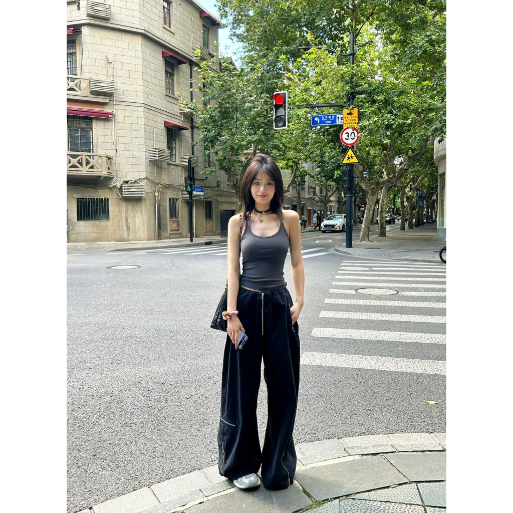 Xiaozhainv Áo Croptop Sát Nách Ôm Dáng Co Giãn Tốt Thời Trang Mùa Hè 4 Màu Sắc Lựa