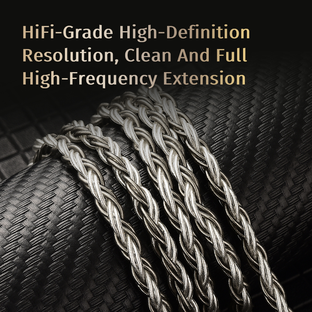 Faeal cvj ts800 Dây Cáp Nâng Cấp Tai Nghe 200 Lõi Mạ Bạc 2.5 / 3.5 / 4.4mm