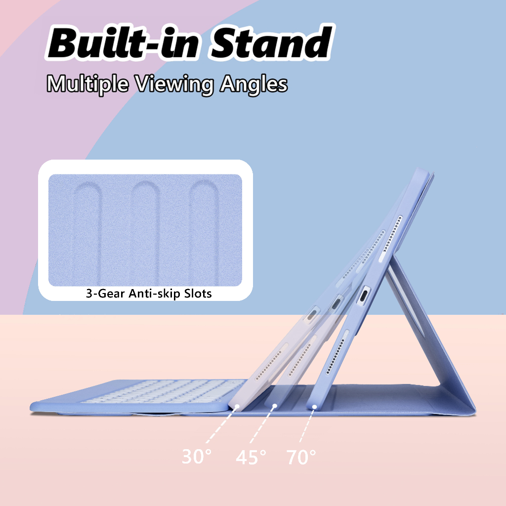 NIXXOS Bao Da Máy Tính Bảng Kèm Bàn Phím bluetooth Xoay Tròn Cho ipad 720 10th / 9th / 8th / 7th gen 10.9 'air4 / air5