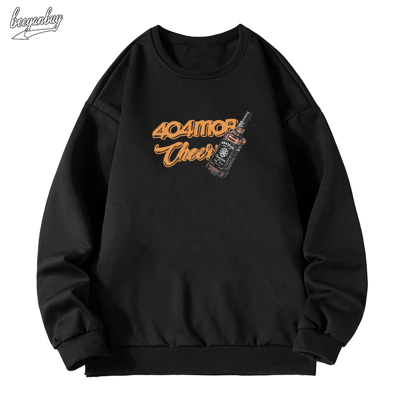 Áo sweater nam BEEYANBUY vintage thời trang in hình unisex 100% cotton-Y0355