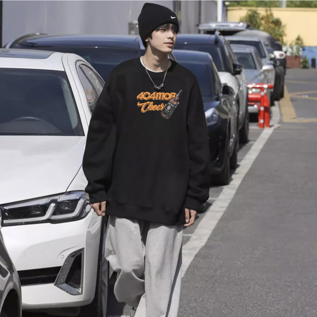 Áo sweater nam BEEYANBUY vintage thời trang in hình unisex 100% cotton-Y0355