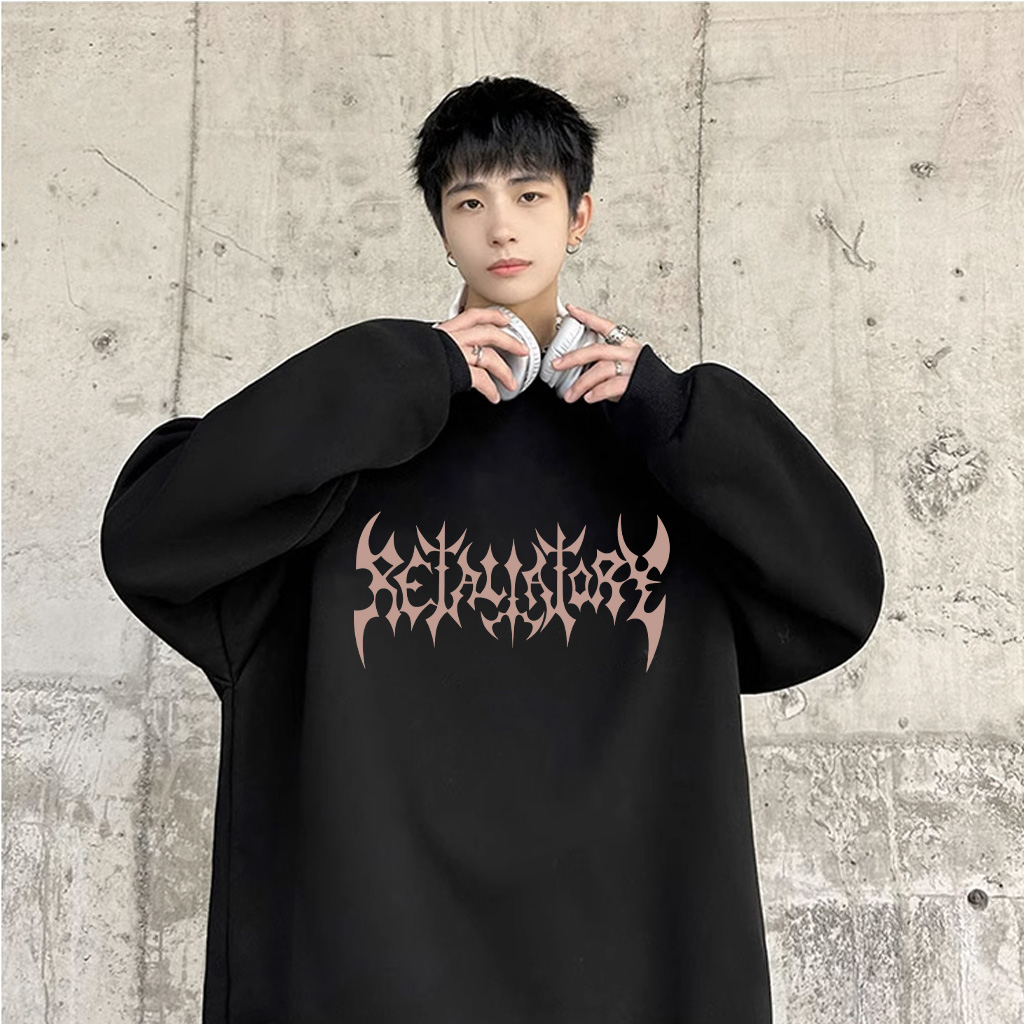 Áo sweater nam BEEYANBUY áo nỉ tay dài boy phố in hình unisex 100% cotton-B0093