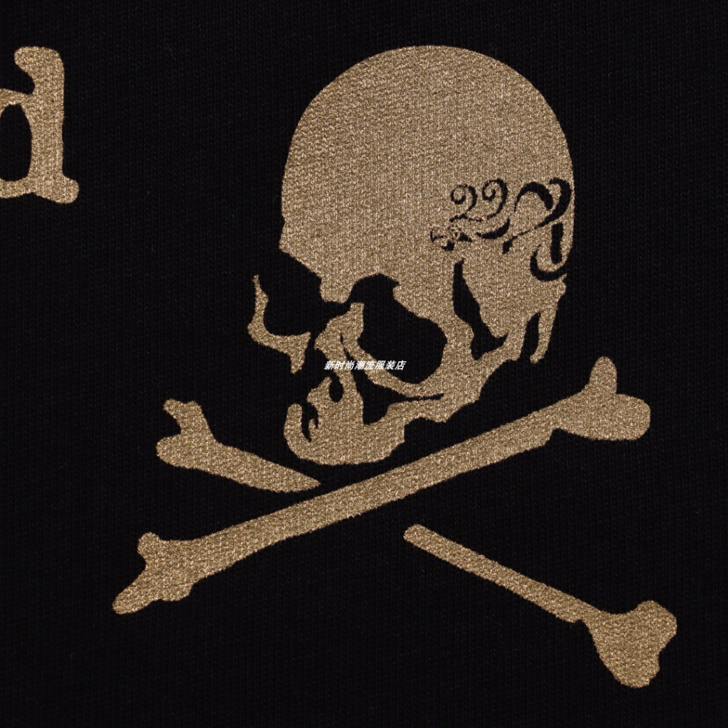 Áo Thun Tay Ngắn Màu Đen In Hình Đầu Lâu mastermind Cá Tính