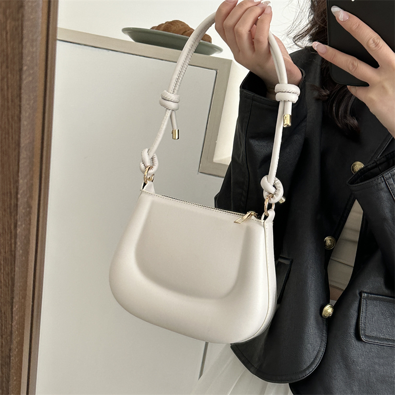 SHI CHEN Túi Xách Da Đeo Cánh Tay Màu Trơn Phong Cách Hàn Quốc Thời Trang Cao Cấp Cho Nữ