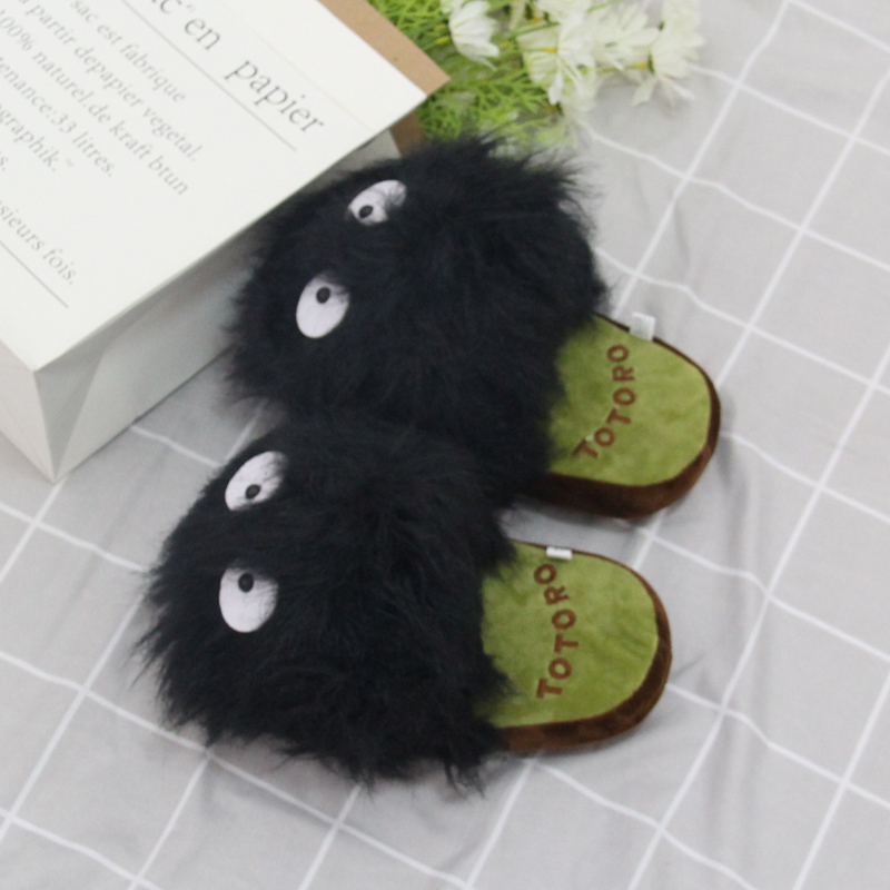 Dép Bông Đi Trong Nhà Hình Hoạt Hình anime spirited away fairydust Suwatari totoro 28cm Giữ Ấm Mùa Đông Cho Nam Nữ