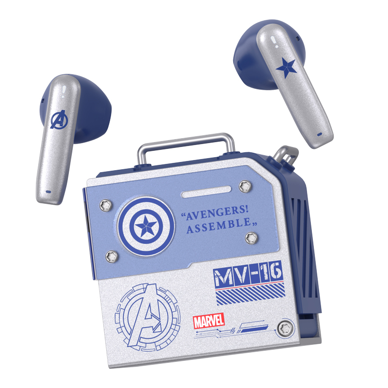 Tai nghe không dây Marvel MV16 Tai nghe Bluetooth Sản xuất hợp kim Độ trễ siêu thấp Ánh sáng mát mẻ Cảm ứng vân tay