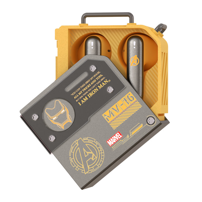 Tai nghe không dây Marvel MV16 Tai nghe Bluetooth Sản xuất hợp kim Độ trễ siêu thấp Ánh sáng mát mẻ Cảm ứng vân tay