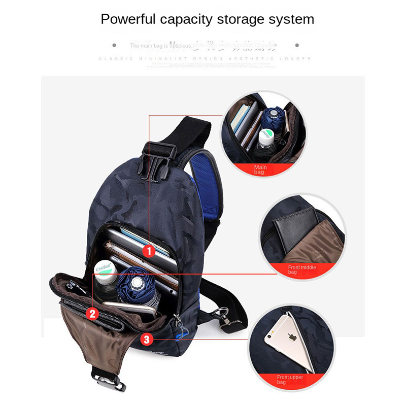 Mới Túi Thể Thao Đeo Chéo Ngực Đa Năng Chống Thấm Nước Thời Trang Mùa Hè Cho Nam