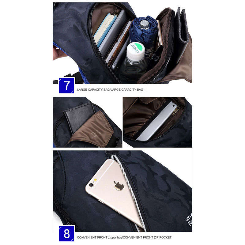 Mới Túi Thể Thao Đeo Chéo Ngực Đa Năng Chống Thấm Nước Thời Trang Mùa Hè Cho Nam