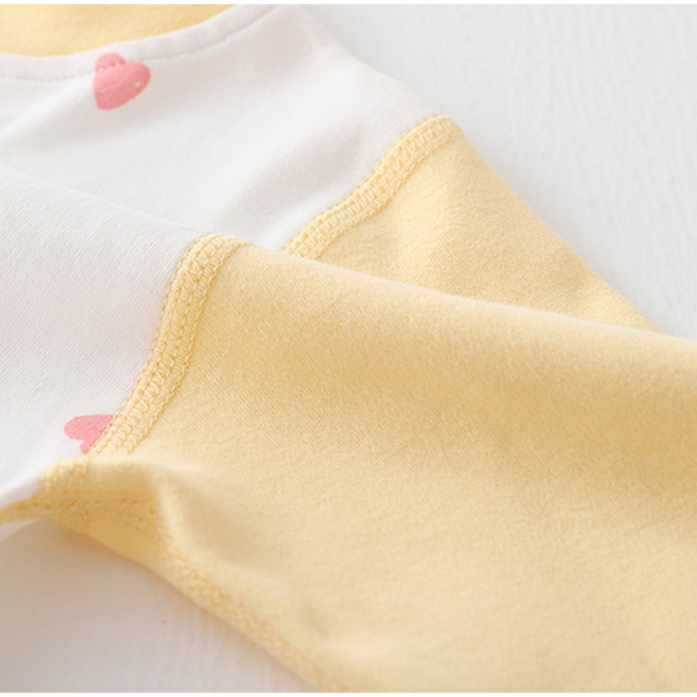 Áo Liền Quần Tay Dài Bằng cotton Tinh Khiết In Họa Tiết Hoạt Hình Dành Cho Bé Gái 0-2 Tuổi