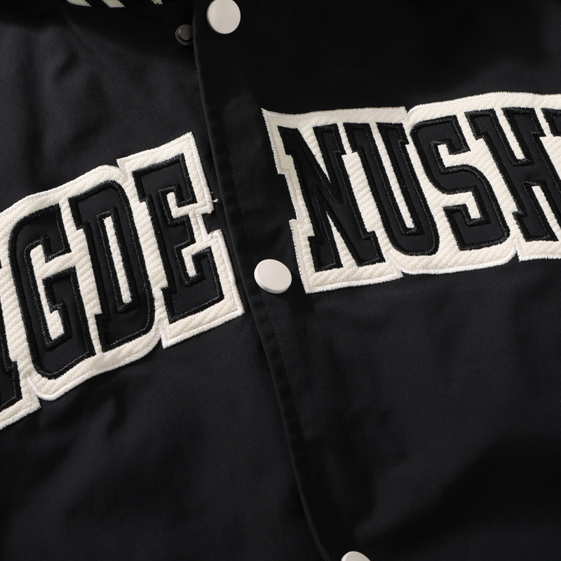 Voevoe Áo Khoác Bóng Chày Giả Hai Lớp Có Mũ Trùm Thời Trang Dành Cho Nam