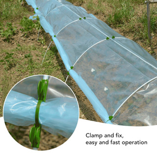 18 Thanh sợi thủy tinh/ 12 ống nối/ 12 kẹp/ 12 cọc làm vườn dùng làm đường hầm trồng cây trên luống trong nhà kính