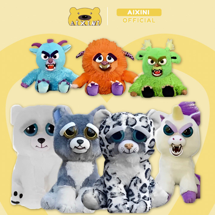 Feisty Pets-Thú Nhồi Bông Mềm Có Thể Thay Đổi Khuôn Mặt Cho Bé