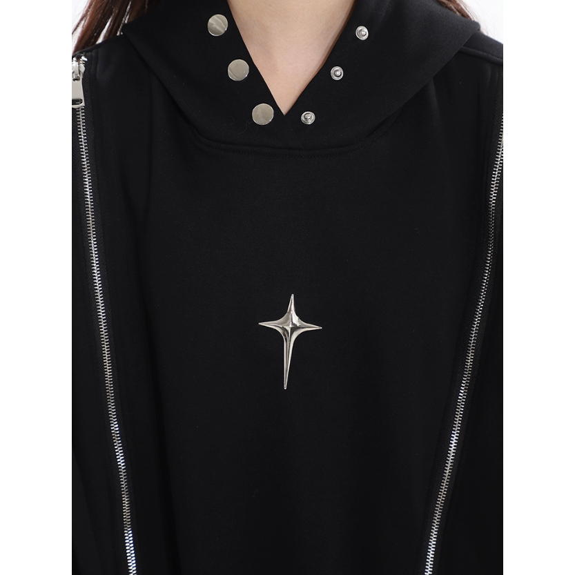 Mới áo hoodie nam cotton Dáng Rộng Có Khóa Kéo áo hoodie nữ Thời Trang áo hoodie unisex retro Mỹ  Áo Khoác hoodie Nam Nữ